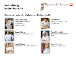 Info Escoffier 2015 - Best of Swiss Gastro