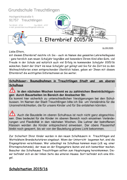 1. Elternbrief 2015/16 - Grundschule Treuchtlingen