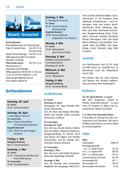 Gottesdienste Giswil/Grossteil