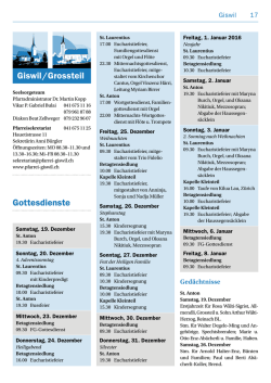 Gottesdienste Giswil/Grossteil