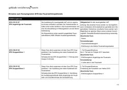 Hinweise zum Kursprogramm 2016