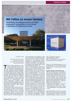 Mit Falten zu neuen Forme - Institut für Textiltechnik