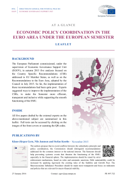 Economic policy coordination in the euro area under the European