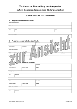 Gutachterliche Stellungnahme