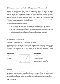 Thermodynamik 3 (Kinetische Gastheorie)