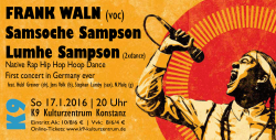 FRANK WALN (voc) Samsoche Sampson Lumhe Sampson(2xdance)