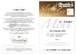 Silvester menü ankündigung 2015 - Hotel Restaurant Bardolino