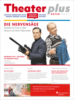 Theaterzeitung 10/2015 - Deutsch-Sorbisches Volkstheater Bautzen