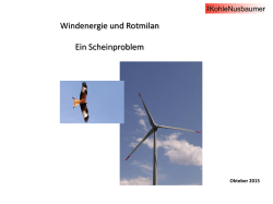 Windenergie und Rotmilan Ein Scheinproblem