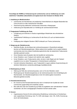 Vorschl&auml;ge der DGRM zur Verbesserung der Leichenschau und zur