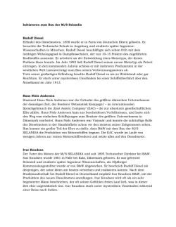 Initiatoren zum Bau der M/S Selandia Rudolf Diesel Erfinder des
