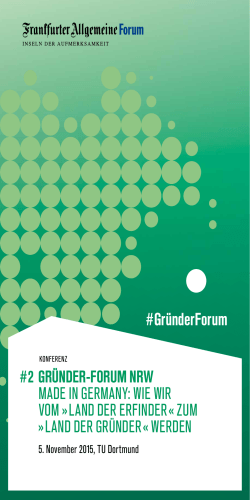 GründerForum - Frankfurter Allgemeine Forum