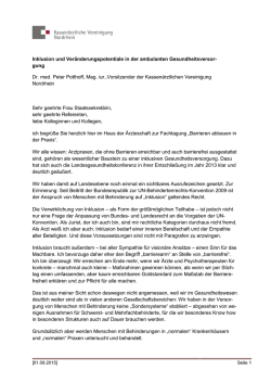 Inklusion und Ver&auml;nderungspotentiale in der ambulanten