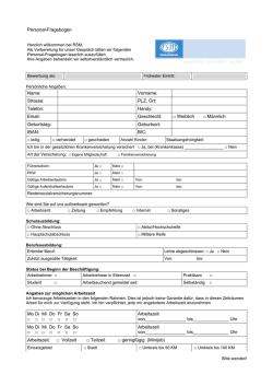 Personalfragebogen herunterladen