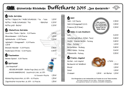 Buffetkarte - Jan Harpstedt