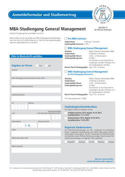 MBA-Studiengang General Management