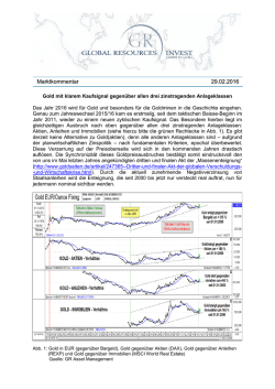 Gold mit klarem Kaufsignal gegen&uuml;ber allen