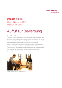 Aufruf zur Bewerbung