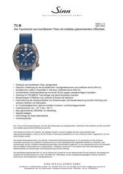 Die Taucheruhr aus hochfestem Titan mit mattblau galvanisiertem