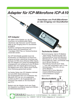 Adapter für ICP-Mikrofone ICP-A10 Anschluss von Profi