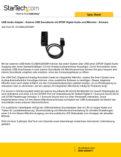 USB Audio Adapter - Externe USB Soundkarte mit