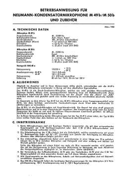 BETRIEBSANWEISUNG FÜR NEUMANN