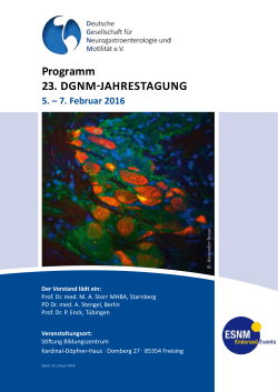 Programm Jahrestagung 2016 - Deutsche Gesellschaft für