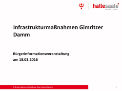 Infrastrukturma&szlig;nahmen Gimritzer Damm