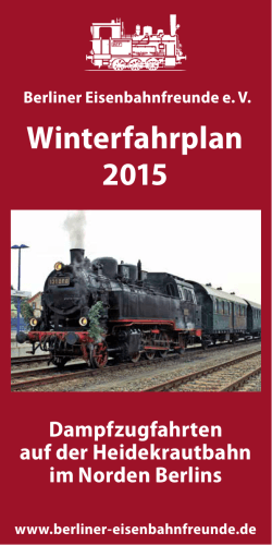 Winterfahrplan 2015 - Berliner Eisenbahnfreunde eV