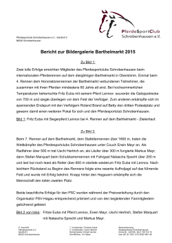 Bericht zu Barthelmarkt 2015 - Pferdesportclub Schrobenhausen
