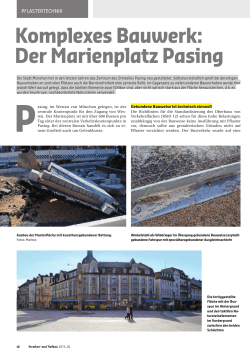 Komplexes Bauwerk: Der Marienplatz Pasing
