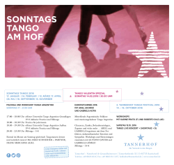 Flyer Sonntags Tango am Hof 2016