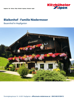 Blaikenhof - Familie Niedermoser in Hopfgarten