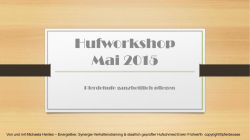 Hufworkshop (Teil 1) - Synergie