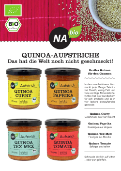 quinoa-aufstriche - NABA Feinkost GmbH
