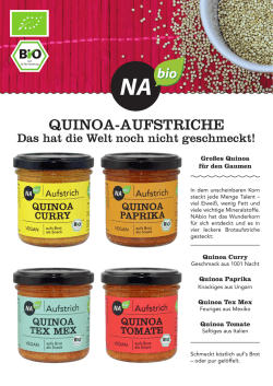 quinoa-aufstriche - NABA Feinkost GmbH