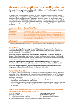Museumsp&auml;dagogik professionell gestalten