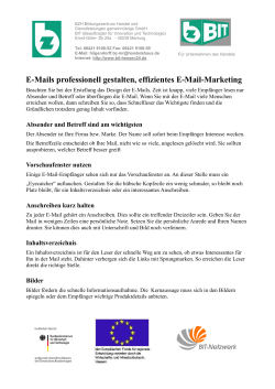 E-Mails professionell gestalten