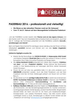 PADERBAU 2016 – professionell und vielseitig!