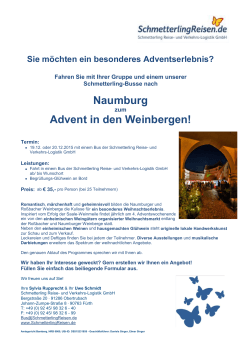 Naumburg Advent in den Weinbergen!