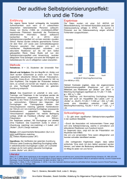 Der auditive Selbstpriorisierungseffekt: Ich und die Töne
