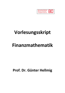 Vorlesungsskript Finanzmathematik