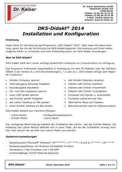 Anleitung Installation DKS-Didakt 2014