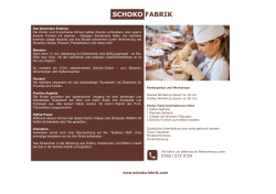 info flyer - Schoko Fabrik