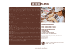 info flyer - Schoko Fabrik