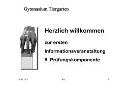 Folien der 1. Informationsveranstaltung zur 5. Prüfungskomponente