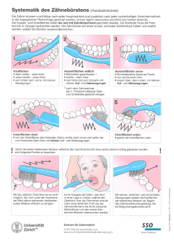 Systematik des Zähnebürstens (Handzahnbürste)