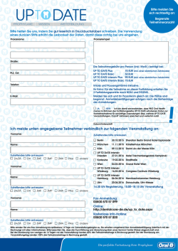 Ich melde unten angegebene teilnehmer
