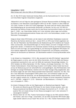 Interpellation I 14/15 W&auml;re Schwyz auch ohne die