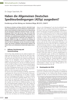 Haben die Allgemeinen Deutschen